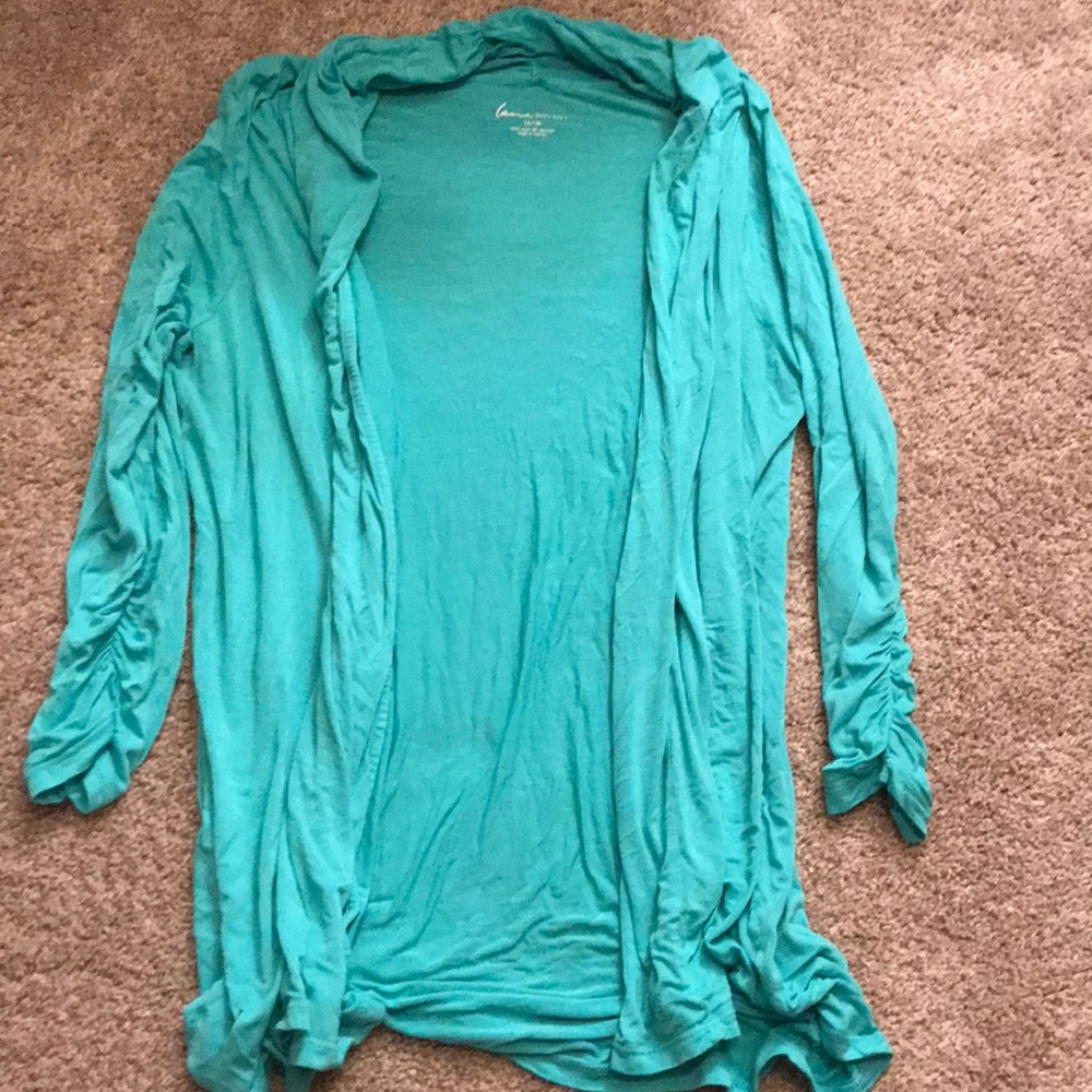 Blue semi fitted cardigan